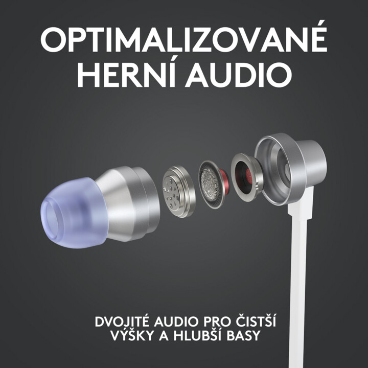 Dëgjuese Logitech G333, të bardha