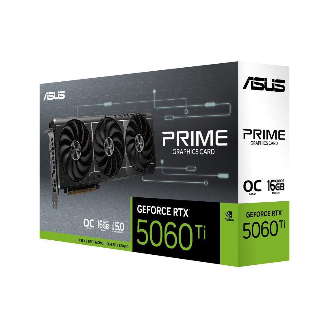 [OUTLET] Kartelë grafike ASUS Prime -RTX5060TI-O16G NVIDIA GeForce RTX 5060 Ti, 16 GB GDDR7