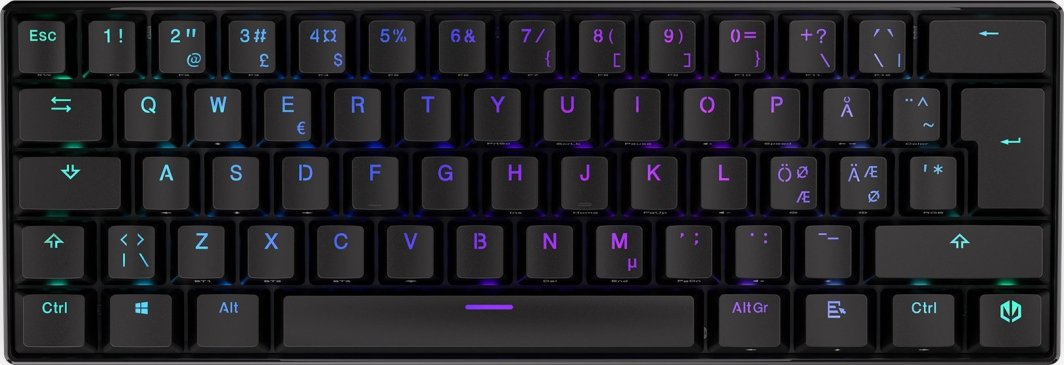 Tastierë mekanike Endorfy Thock Compact Wireless, 65%, RGB, e zezë