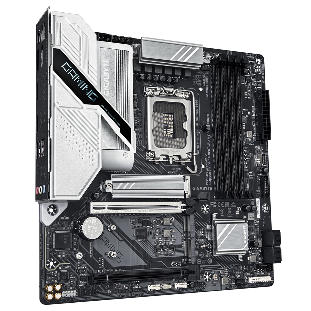 Pllakë amë Gigabyte Z890M Gaming X, Micro-ATX, LGA 1851, DDR5 9200MHz, e zezë