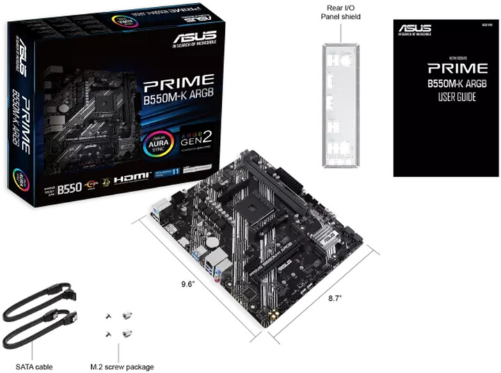 Pllakë amë ASUS PRIME B550M-K ARGB