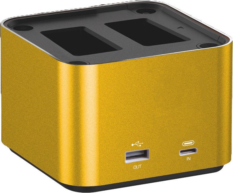 Полнач за батерии Hahnel ProCube 3, за Nikon EN EL14 EN EL15 EN EL25, USB C, сив