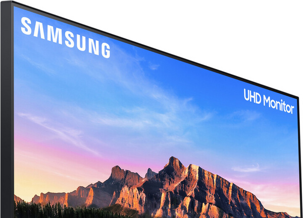 Monitor Samsung LU28R550UQRXEN, 28", 3840 x 2160 (4K UHD), i hirtë i errët