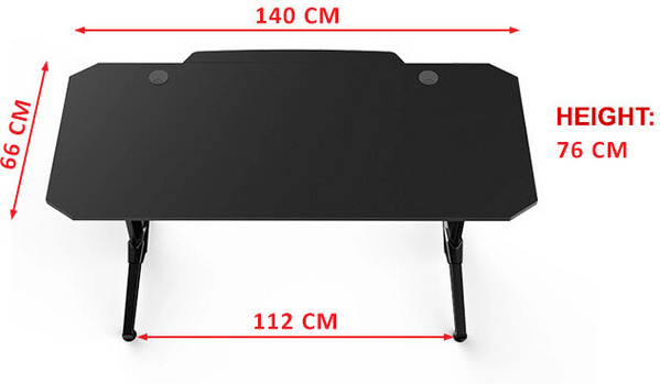 [OUTLET] Tavolinë Ultradesk Frag, e zezë / hirtë