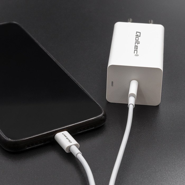 Kabllo USB Qoltec 52360 USB C në USB C, 1.5 m, USB 2.0, e bardhë