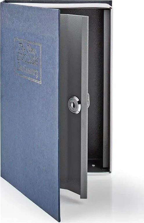 Kasa libër Nedis Book Safe Dictionary, çelik, me 2 çelësa, madhësi mesatare, shumëngjyrësh
