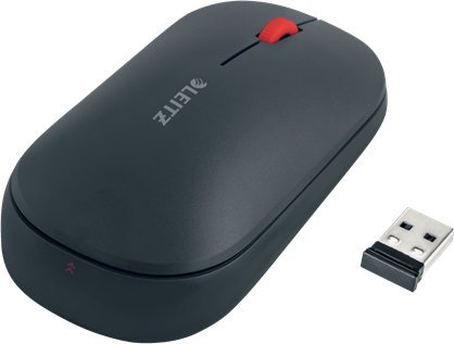 Mouse wireless Leitz Cosy, deri 4000 DPI, Bluetooth RF, gri velvet