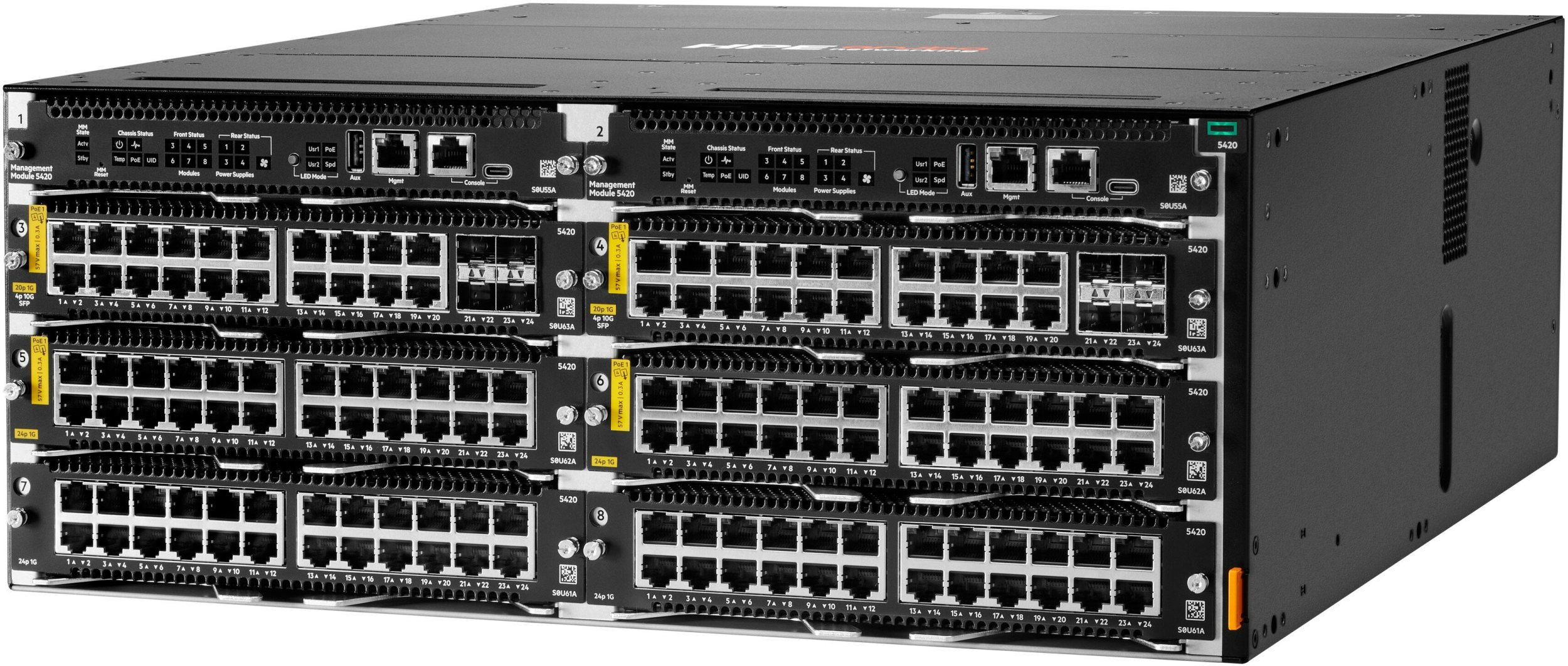 Modul linje HPE Aruba CX 5420, 8 porta SFP+ 1G/10G, LRM