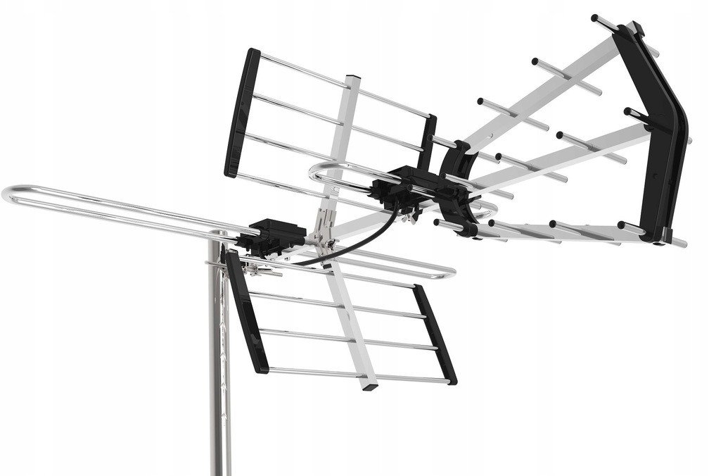 Antena e jashtme Strong 4K, DVB-T2, filtër LTE, 80 km, e zezë