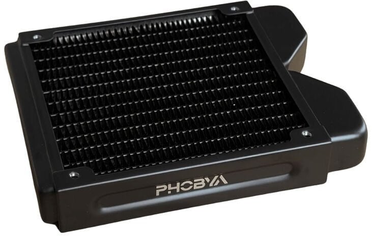 Radiator për ftohje uji Phobya R27 S120, 120mm, 18 FPI, i zi