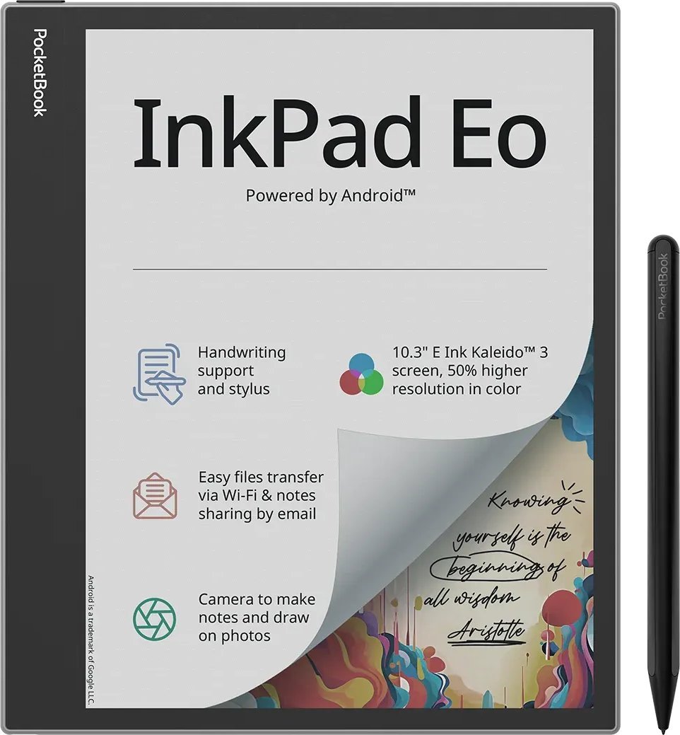 Lexues elektronik PocketBook InkPad Eo, 10.3", E-Ink Kaleido 3, gri