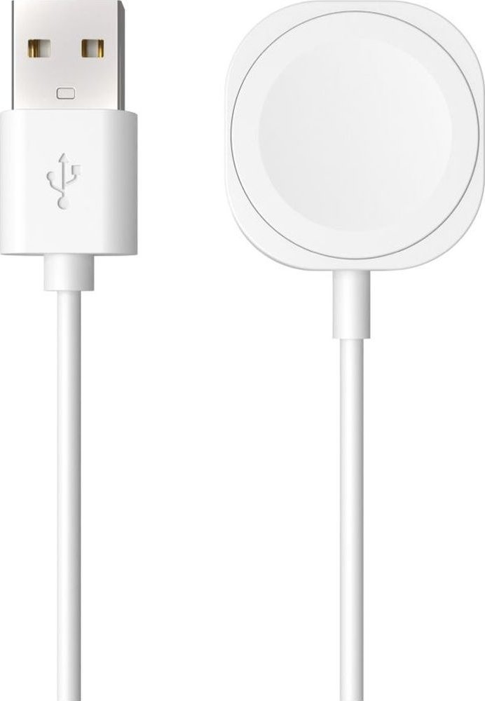 Kabllo karikimi FIXED USB A për Apple Watch, magnetike, 1m, e bardhë