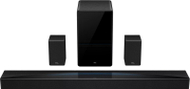 Soundbar TCL Q85HE, subwoofer pa tela, altoparlantë të pasëm, i zi