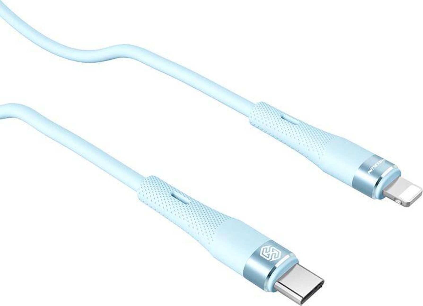 Kabllo karikimi Nillkin Flowspeed Silicone, Type C në Lightning, PD 27W, blu