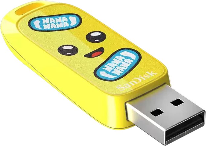 USB flash SanDisk SDCZIF-128G-G46, 128GB, USB 3.2, i verdhë