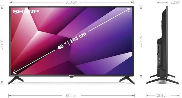 Televizor Sharp 40FI2EA, 40" (101cm), Full HD, i zi