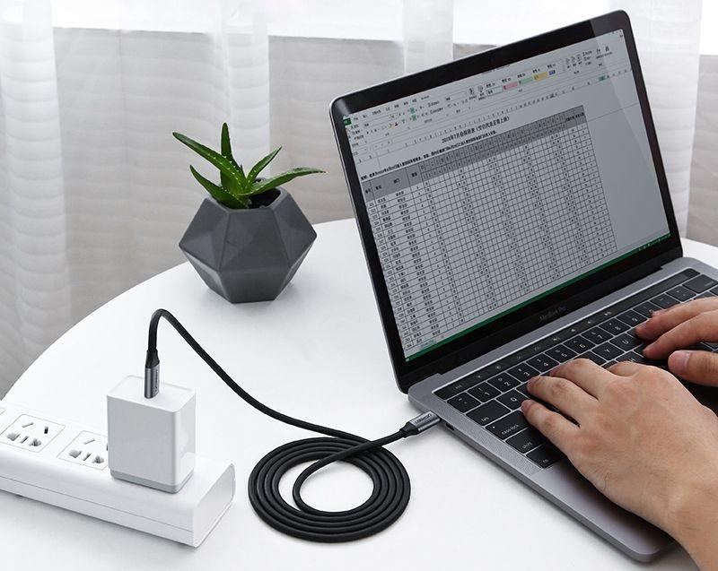 Kabllo Ugreen USB-C 3.1 PD Power Delivery, 60W, 1.5m, e hirtë