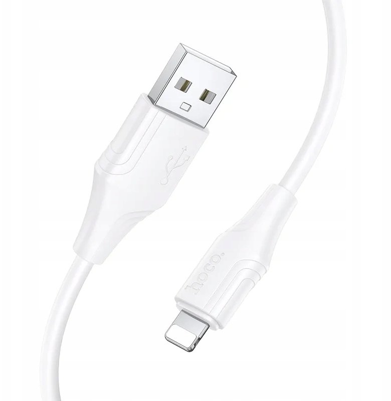 Kabllo karikimi HOCO Lightning X124, 1m, 2.4A, e bardhë