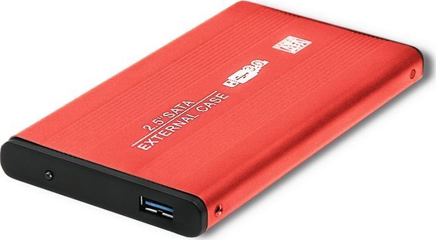 Disk xhepi Qoltec 2.5" USB 3.0 (51860). USB 3.0, 2.5 inç, alumin, i kuq