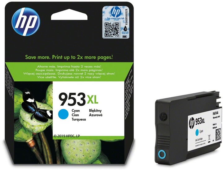 Ngjyrë e kaltër për printer HP F6U16AE