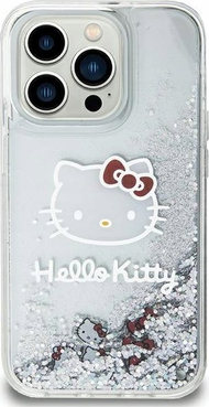 Mbulesë telefoni Hello Kitty për iPhone 11, efekt liquid glitter, transparente shumëngjyrëshe