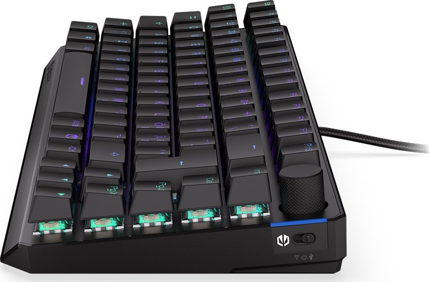 Tastierë gaming Endorfy Thock 75% Wireless, mekanike Kailh Black Box, RGB, e zezë
