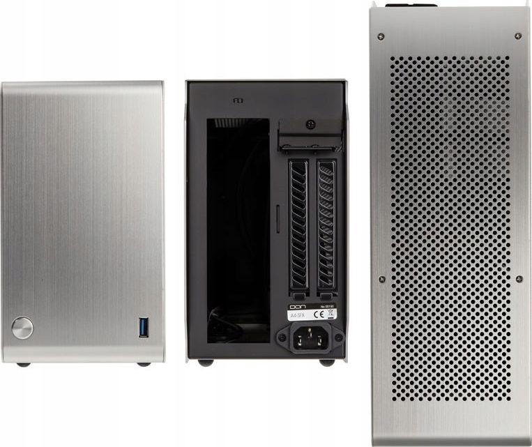 Kasë DAN Cases A4-SFX V4 Mini-ITX, e argjendtë, Mini Tower