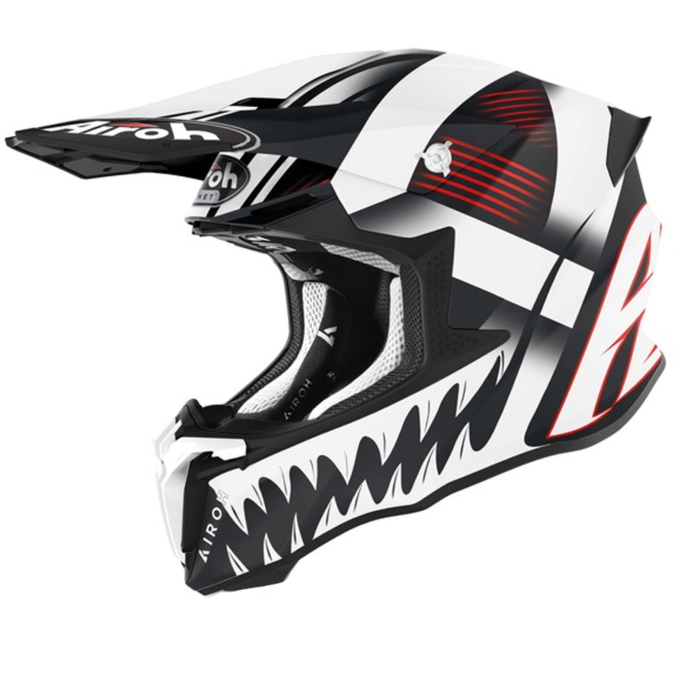 Helmetë motocross Airoh Twist 2.0 Mask, madhësia XS, bardh e zi, për meshkuj