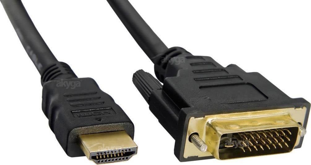 Kabllo Akyga HDMI - DVI, 1.8 m, e zezë