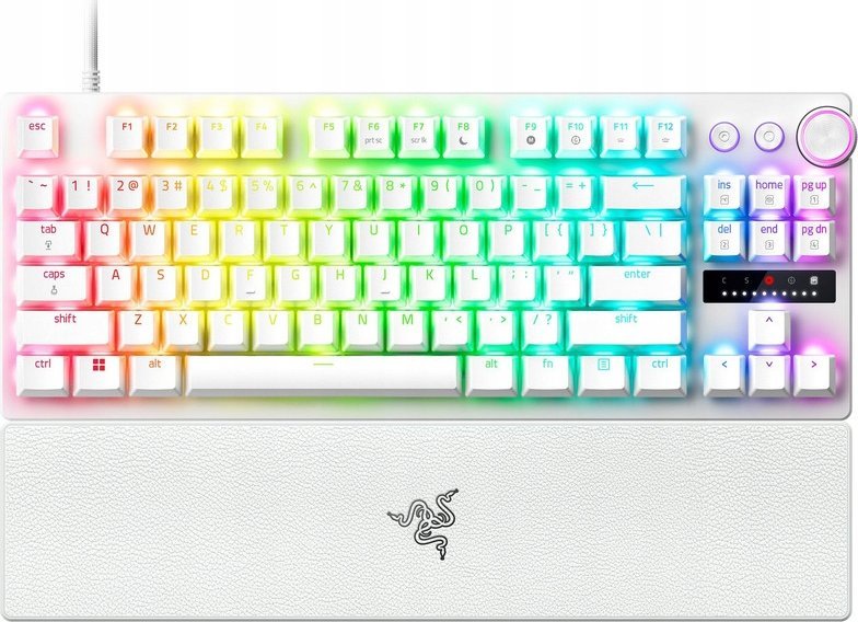 Tastierë Razer Huntsman V3 Pro TKL Analog, e bardhë