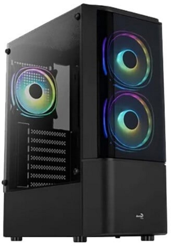 Kasë Aerocool Quantum v3 Midi-Tower, RGB, e zezë
