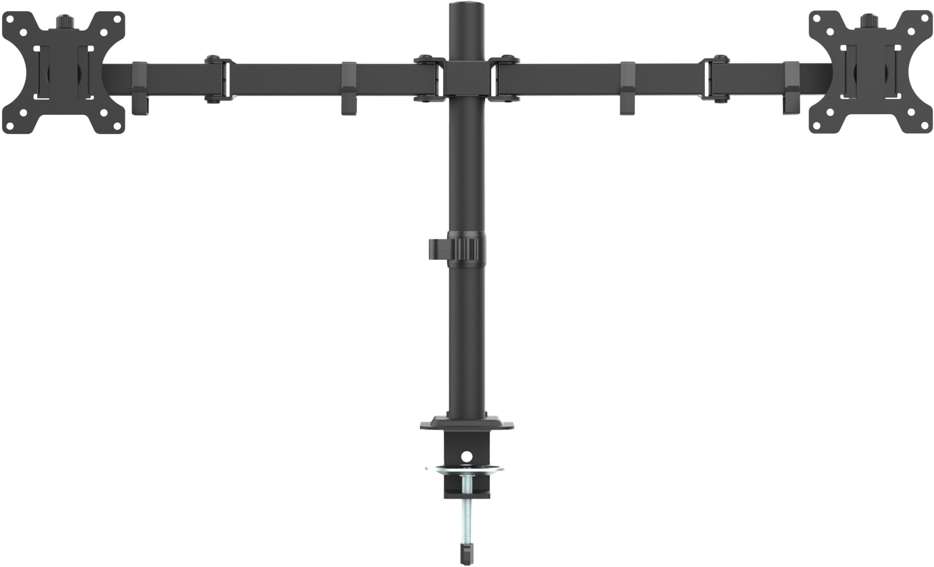 Mbajtës monitori CABLETECH UCH0220, për 2 monitorë 13"-32", rrotullim 360°, i zi mat