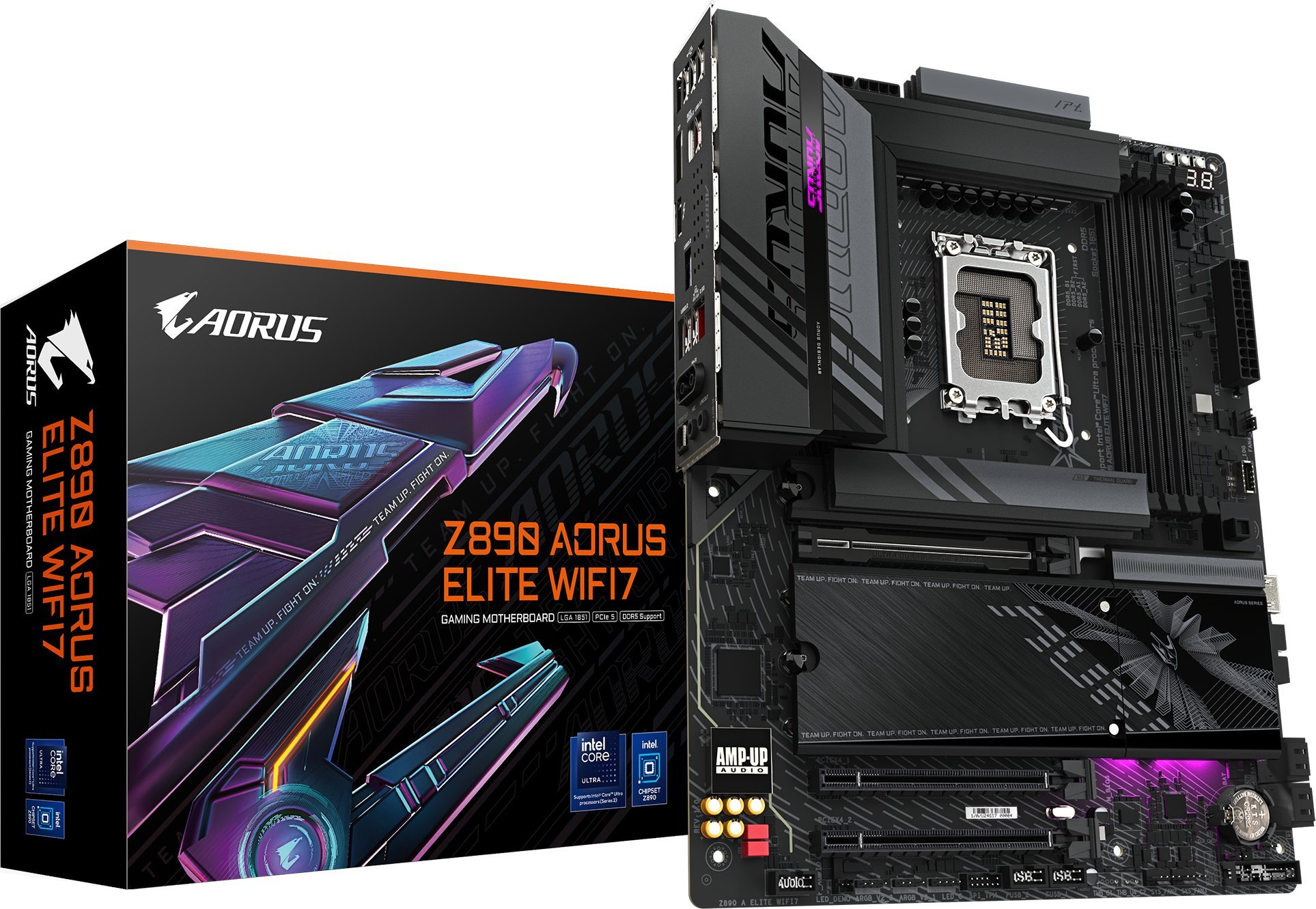 Pllakë amë Gigabyte Z890 Aorus Elite WiFi 7, DDR5, PCIe 5.0, e zezë