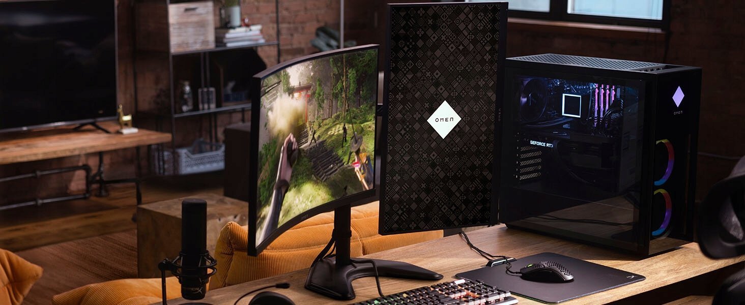 Kompjuter gaming HP OMEN 40L GT21, Ryzen 5 5600G, 16GB RAM, RTX 3060, 1TB, i zi