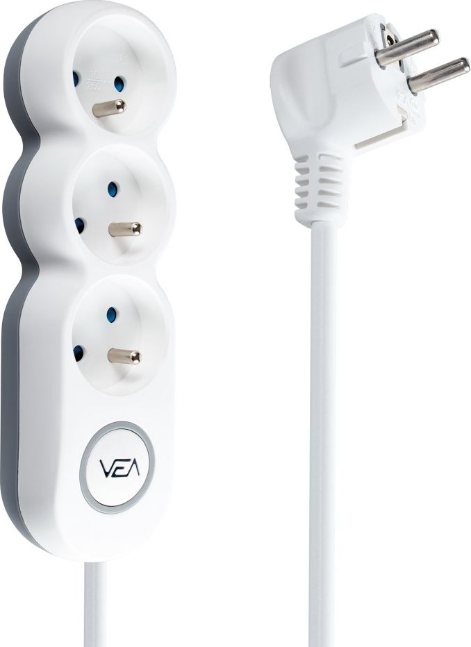 Zgjatës elektrik Libox LB0192, 3 priza, kabllo 5 m, i bardhë