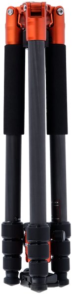 Tripod fotograﬁk Rollei C5i Carbon, karboni, 3 seksione, portokalli