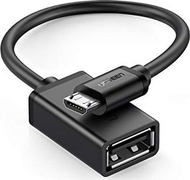 Adapter USB Ugreen 10396, microUSB në USB, OTG, i zi