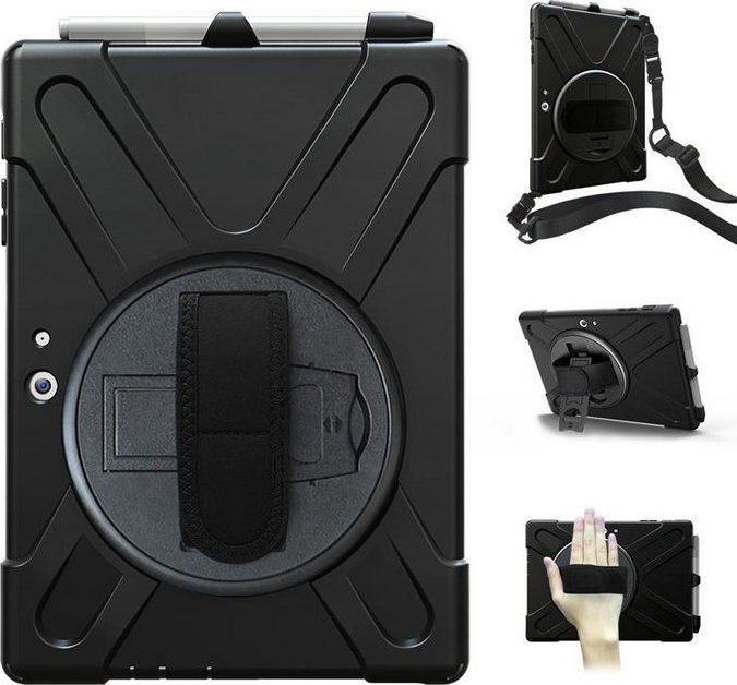 Mbulesë tablet ESTUFF ES683620, 12.4", me xham mbrojtës, e zezë