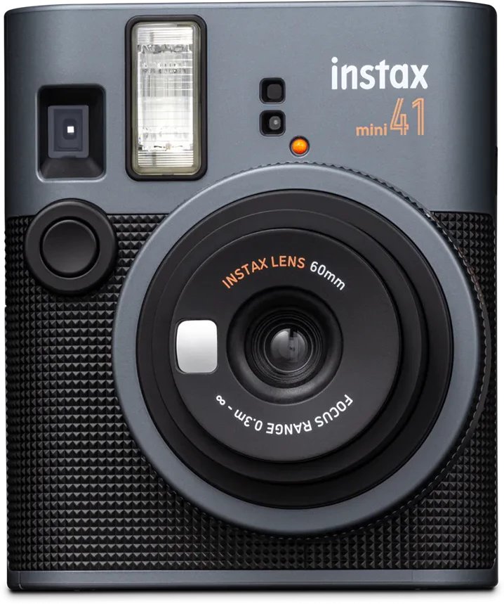 Fotoaparat instant Fujifilm Instax Mini 41, pasqyrë për selfie, ekspozim automatik, metalik