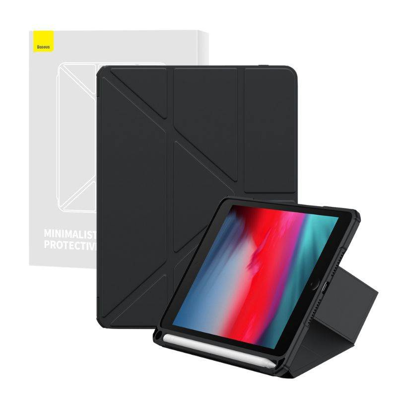 Kofe tabletë Baseus Minimalist për iPad Mini 4/5 7.9", mbështetje stylus, e zezë