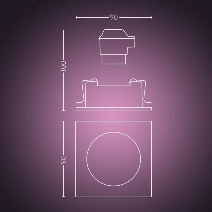 Ndriçues Philips Hue Centura GU10, 7.5W, katror, alumin