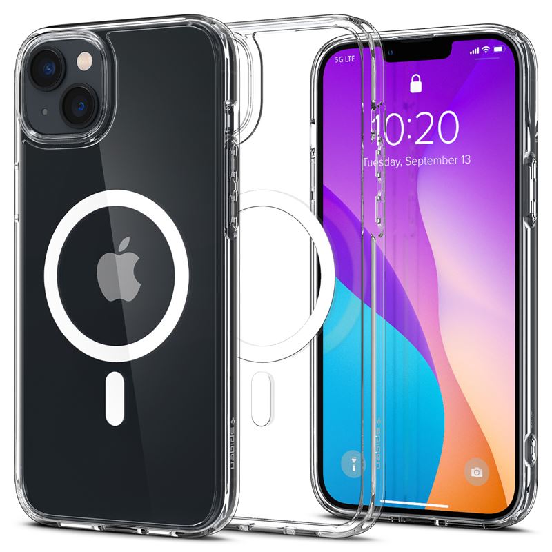 Mbështjellëse për iPhone 14 Spigen Ultra Hybrid MagSafe, e bardhë