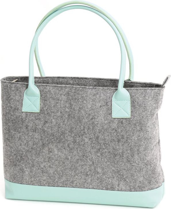 Çantë krahu për laptop Platinet Felt Collection, 15.6'', e hirtë / e kaltër