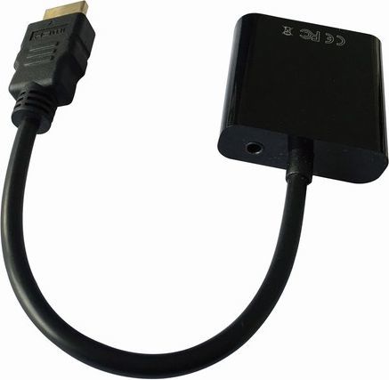 [OUTLET] Përshtatës Gembird HDMI AV - D-Sub (VGA) + Jack 3.5 mm i zi (A-HDMI-VGA-03)