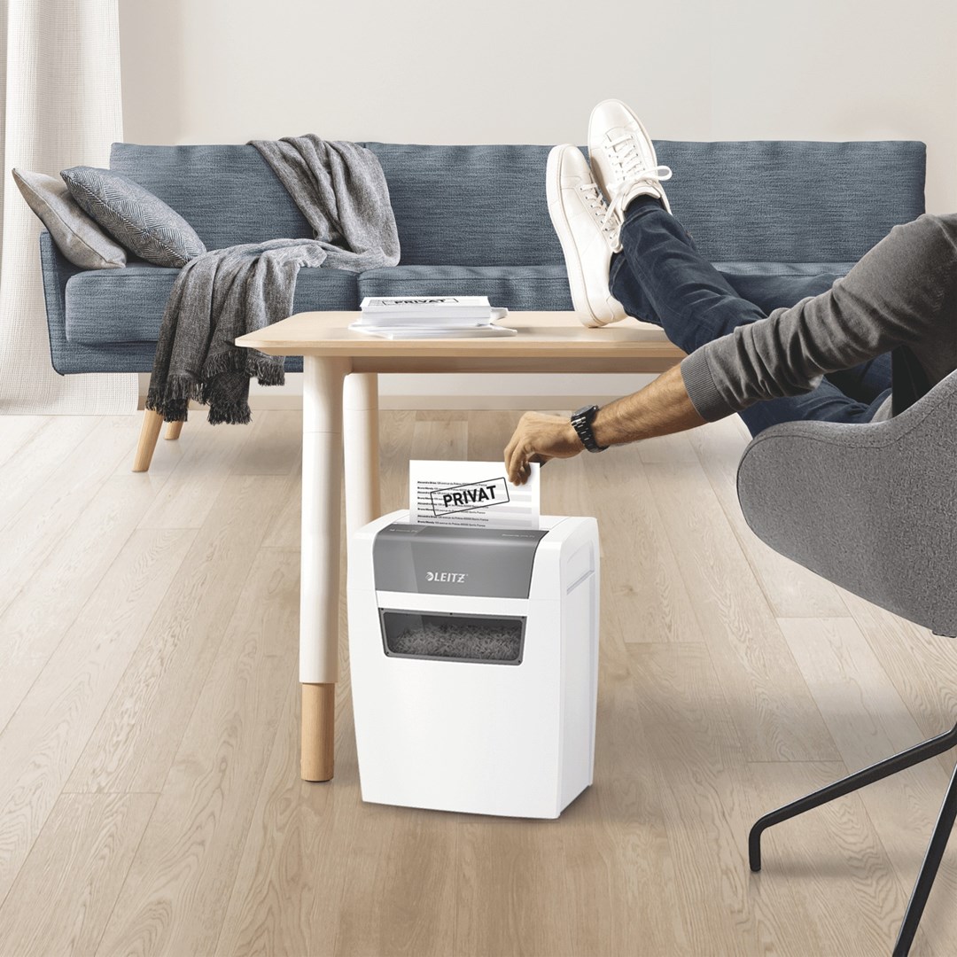 Grirës dokumentesh Leitz IQ Home P4, DIN P-4, 6 fletë, i bardhë