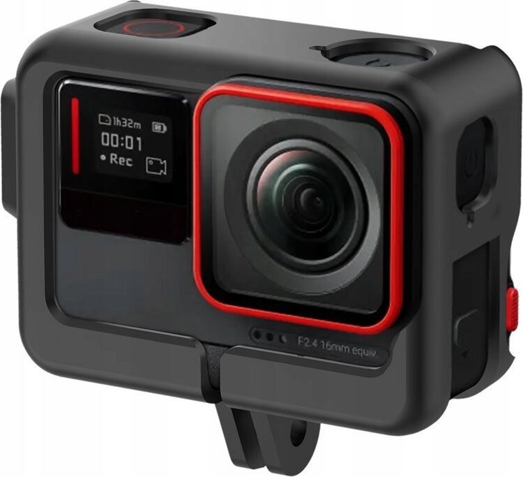 Kornizë mbrojtëse plastike Telesin për Insta360 Ace, aksesor për kamera aksion, e zezë