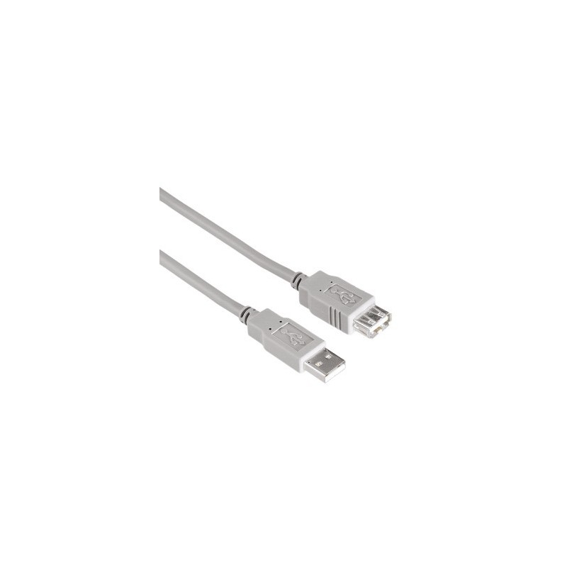 Hama USB 2.0 Extension Cable, grey, 1.80m