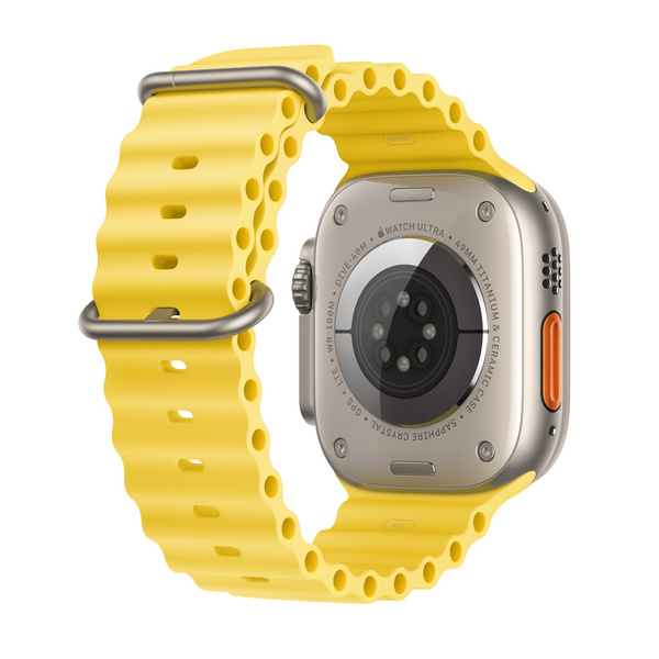 Apple Watch Ultra Cellular 49mm, Titanium Case me Yellow Ocean Band