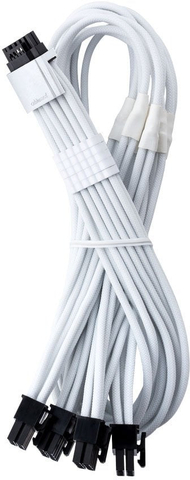 Кабел за PSU CableMod C-Series Pro ModMesh 12V-2x6, 16-pin во 4x 8-pin, 60 cm, бел