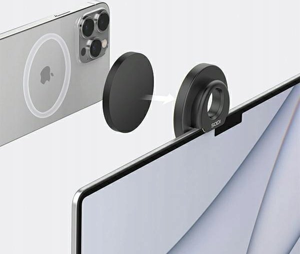 Mbajtëse magnetike telefoni për MacBook, MagSafe, me anim, gri